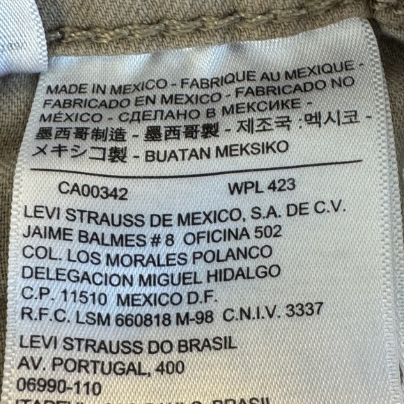 Levi's 510 Jeans Mens 30x32 Beige Skinny Fit Stretch Denim Pants Casual Style - Picture 4 of 8